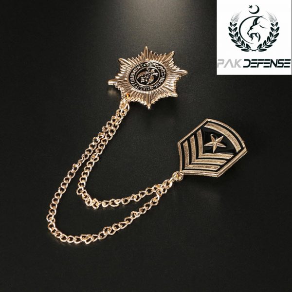 Retro Star Shield Army Chain Brooch PAK DEFENSE