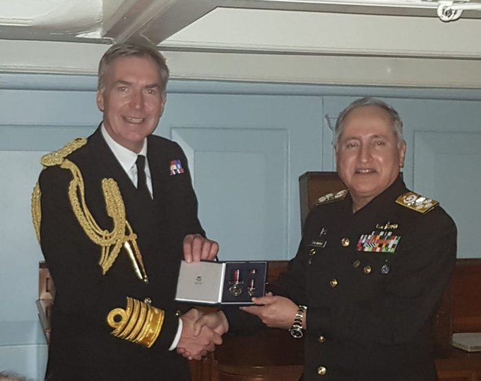 CNS Admiral Zaffar Mahmood Abbasi UK Visit after getting Royal Britannia War College Medal