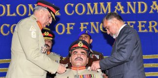 COAS installed Lieutenant Gen Moazzam Ejaz as Colonel Commandant Corps of Engineers