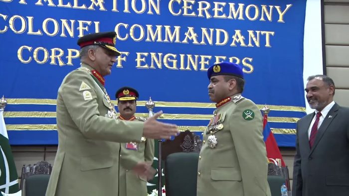 COAS installed Lieutenant Gen Moazzam Ejaz as Colonel Commandant Corps of Engineers of PAKISTAN ARMY