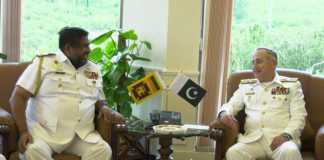 Chief of Defense Staff Sri Lanka Armed Forces Admiral Wijegunaratne Visit NAVAL HQ ISLAMABAD