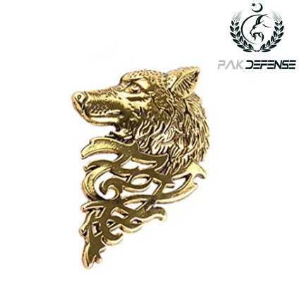 Ghazi Ertugrul Antique Golden Wolf 3D Lapel Pin PAKDEFENSE