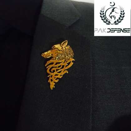 Ghazi Ertugrul Antique Golden Wolf 3D Lapel Pin in PAKISTAN