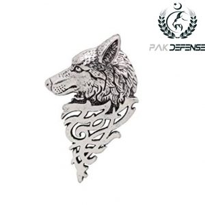 Ghazi Ertugrul Antique Silver Wolf 3D Lapel Pin in PAKISTAN