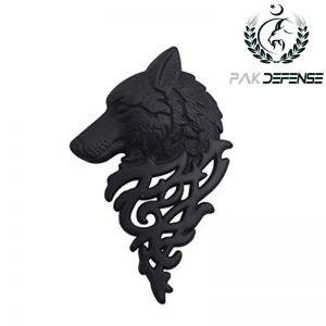 Ghazi Ertugrul Matte Black Wolf 3D Lapel Pin PAKDEFENSE