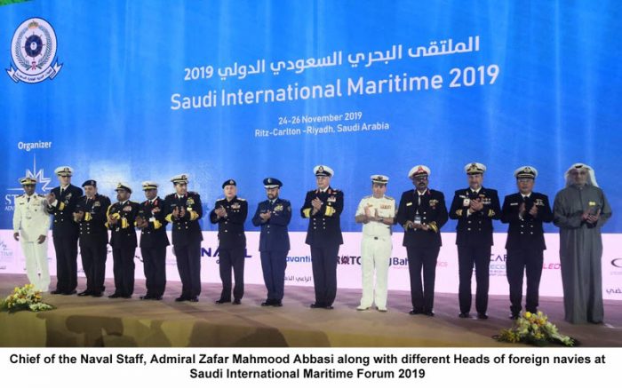 PAK NAVAL CHIEF Admiral Abbasi Attends 1st Saudi International Maritime Forum 2019 In Riyadh