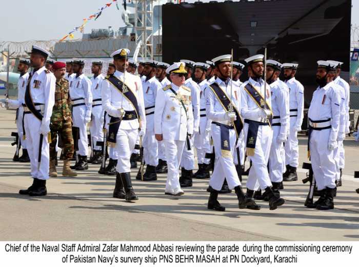 PAK NAVY CHIEF in the Commissioning Ceremony of Behr Massah