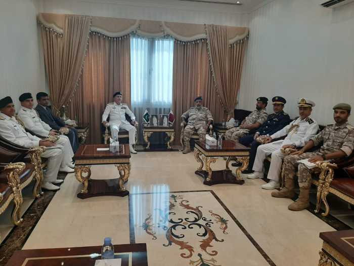 PAKISTAN NAVAL CHIEF Official Visit to Qatar Meets Senior Qatari Military Leadership