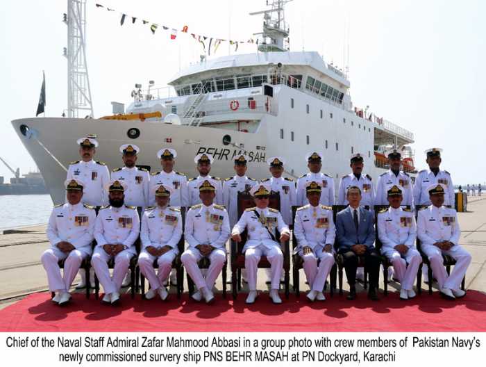 PAKISTAN NAVAL CHIEF with Behr Massah Survey & Research Vessel