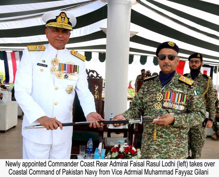Rear Admiral Faisal Rasul Lodhi Took Over Command As Commander Coast Guard (COMCOAST) - Copy