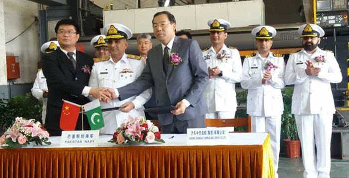 Steel Cutting Ceremony of PAK NAVY Two Type 054A Frigates Held in CHINA