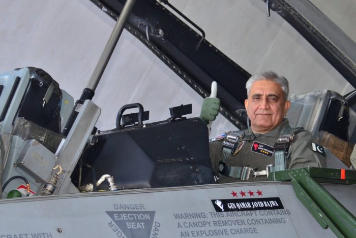 COAS General Qamar Ahmed Bajwa and PAF Air Chief Air Marshal Mujahid Anwar Khan Flies and F-16 Aircraft