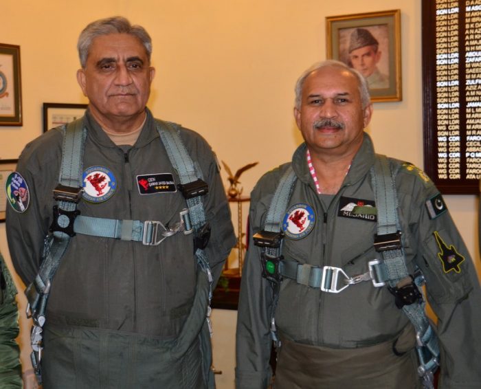 COAS and AIR CHIEF Flies and F-16 Falcon Fighter Aircraft