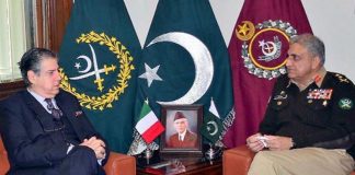 Italian Ambassador Paid Farewell Call To COAS General Qamar Ahmed Bajwa