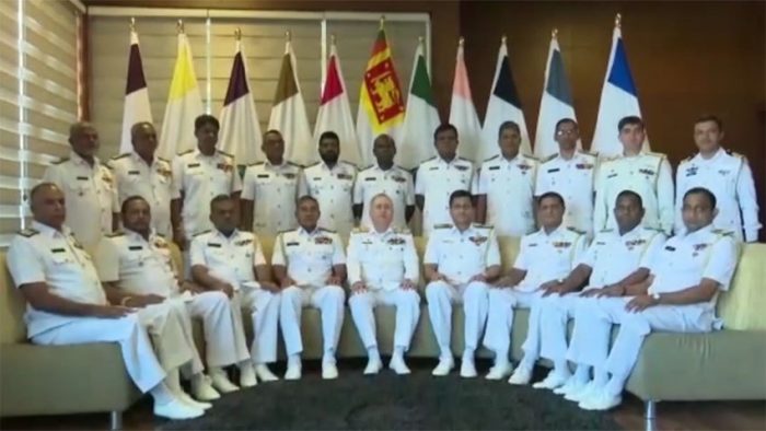PAK NAVAL CHIEF Admiral Zaffar Mahmood Abbasi with Senior Sri Lankan Naval Commanders