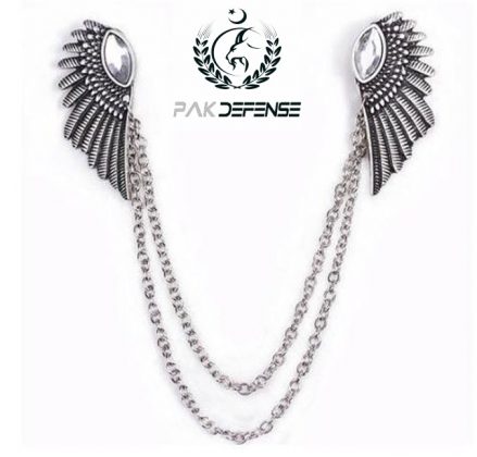 Angel Wings 3D Collar Pin Silver