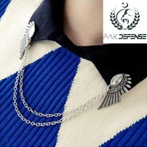 Angel Wings 3D Collar Pin Silver in PAKISTAN