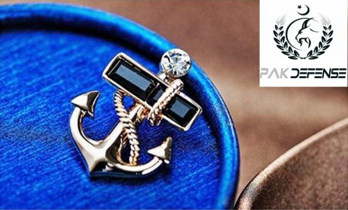 Black Crystal Anchor 3D Lapel Pin in PAKISTAN