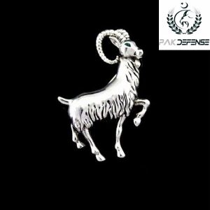 Complete Markhor Antique Silver 3D Lapel Pin