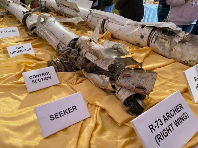 Different Missile Parts of indian air force R73 Archer Missile