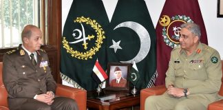 Egyptian Top Military Brass Discusses Security Cooperation With COAS General Bajwa At GHQ
