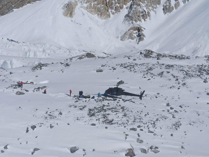 French Mountaineer After Rescue from Baltoro Glacier