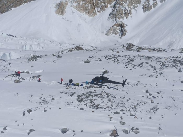 French Mountaineer After Rescue from Baltoro Glacier