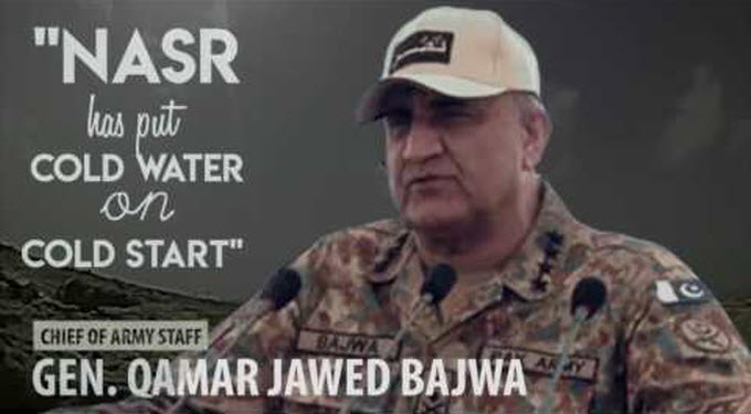 NASR Tactical Ballistic Missile Statement by COAS GENERAL BAJWA