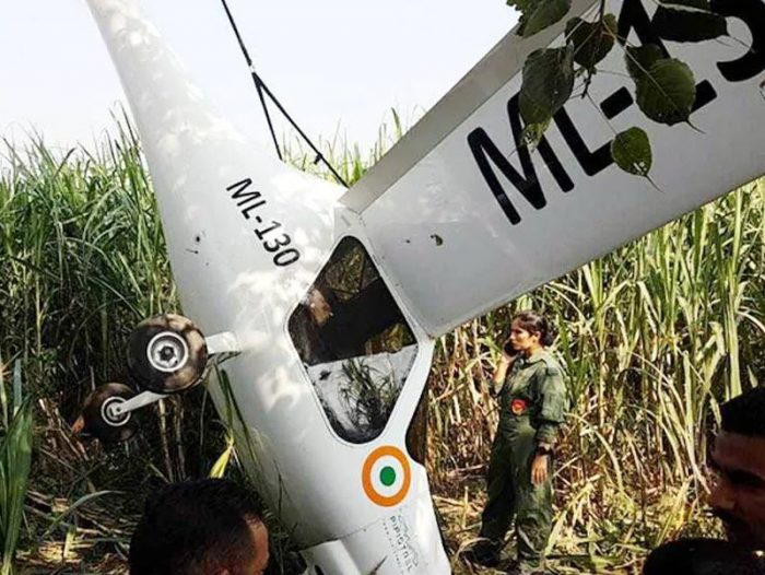 indian microligth aircraft crashed in patiala and wing commander burnt alive