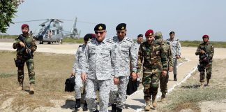 CNS Admiral Abbasi Visited Forward Posts, Command Centers And Creeks Area During SEASPARK-20 Exercise
