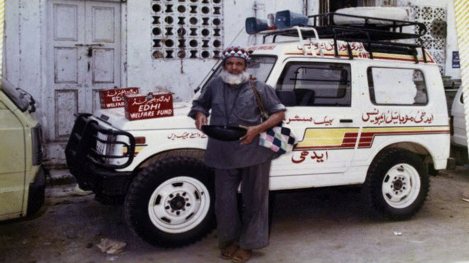 Pride of Sacred Country PAKISTAN Mr. Abdul Sattar Edhi With his Very First Ambulance
