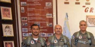 WING COMMANDER NAUMAN AKRAM SHAHEED WITH COAS AND AIR CHIEF