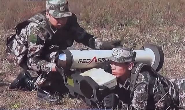 CHINESE Soldiers with 3rd Generation HJ-12 Anti-Tank Missile System (ATCM)