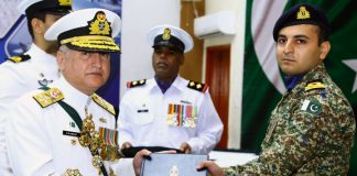 CNS Zaffar Mehmood Abbasi Confers Military Awards Among PAKISTAN NAVY Personnel