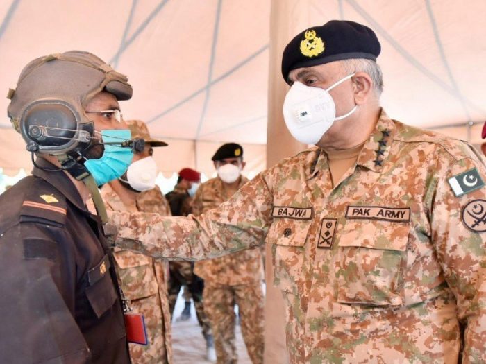COAS with Strike Corps Solider During Inauguration Ceremony of Burraq Combat Skills Training Complex (BCSTC)