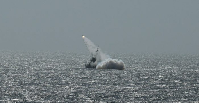 PAKISTAN NAVY Conducts Missile Firing from Surface Platform