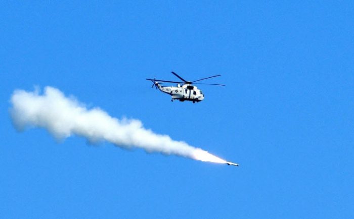 PAKISTAN NAVY Conducts Live Weapons Firing of Lethal Anti-Ship Missile From Sea King Helicopter