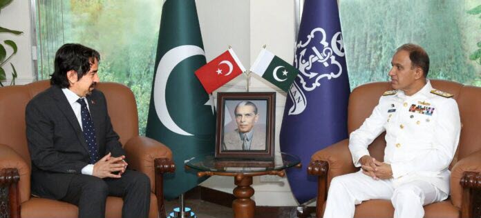 Ambassador Of Brotherly Country TURKEY H.E Ihsan Mustafa Yurdakul Calls On CHIEF OF NAVAL STAFF Admiral Amjad Khan Niazi At NAVAL HQ ISLAMABAD