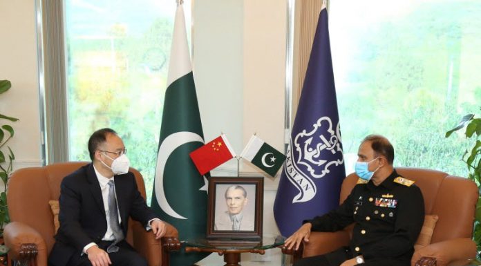 CHINESE Ambassador H.E Mr. Nong Rong Paid Maiden Visit To CNS Admiral Amjad Khan Niazi At NAVAL HQ Islamabad - Copy