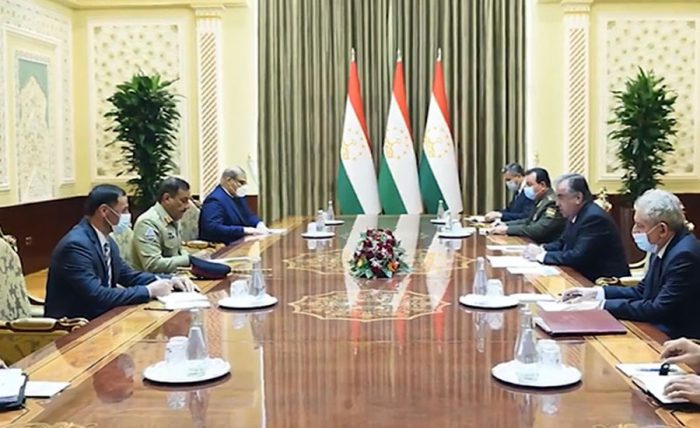CJCSC General Nadeem Raza during meeting with President of Tajikistan