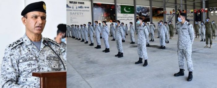 CNS Admiral Amjad Khan Niazi Interacted With Troops of PAKISTAN NAVY