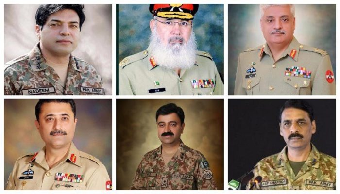 COAS General Bajwa Promoted Six Major Generals To Lieutenant Generals Including EX-DGISPR Asif Ghafoor