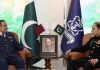 Commander Qatar Air Force Calls on CHIEF OF NAVAL STAFF Admiral Amjad Khan Niazi at Naval HQ Islamabad