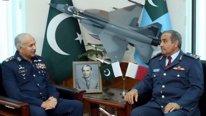 Commander Qatar Emiri Air Force Discuss Bilateral Cooperation With CAS Air Marshal Mujahid Anwar Khan At AIR HQ