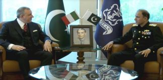 Italian Ambassador To PAKISTAN H.E Mr. Andreas Ferrarese Calls On CNS Admiral Amjad Khan Niazi At NAVAL HQ Islamabad