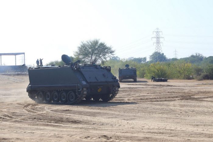 M113 Armored Personnel Carrier During the DRUZHBA-V 2020 Hostage Rescue Mockup Exercise