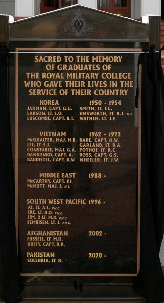 Royal Military College Australia Pays Glorious Tribute and Homage to Lt Nasir Khalid Shaheed