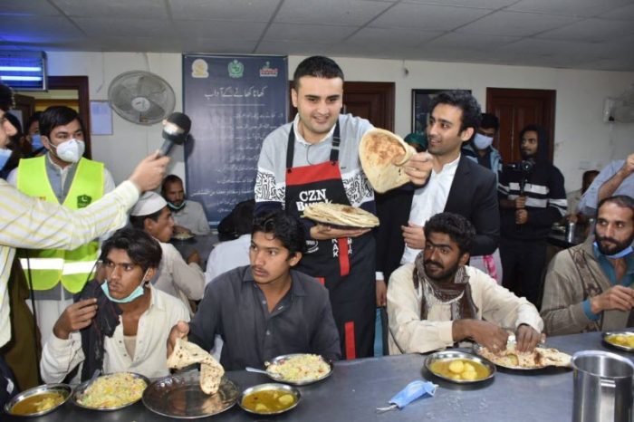 TURKISH CHEF Burak Ozdemir Serves Food to People In Ehsas's Panahgah in Islamabad