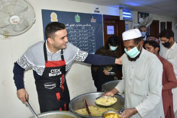 TURKISH CHEF Burak Ozdemir with People in Panahgah in Islamabad