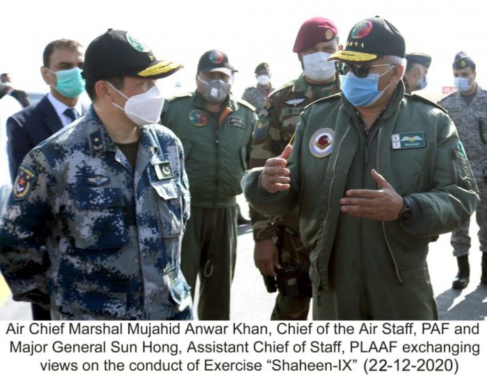 CAS Air Marshal Mujahid Anwar Khan With Commander of PLAAF